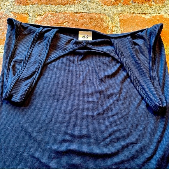 Navy blue CAbi Busy Tank size small summer fun - Picture 2 of 16
